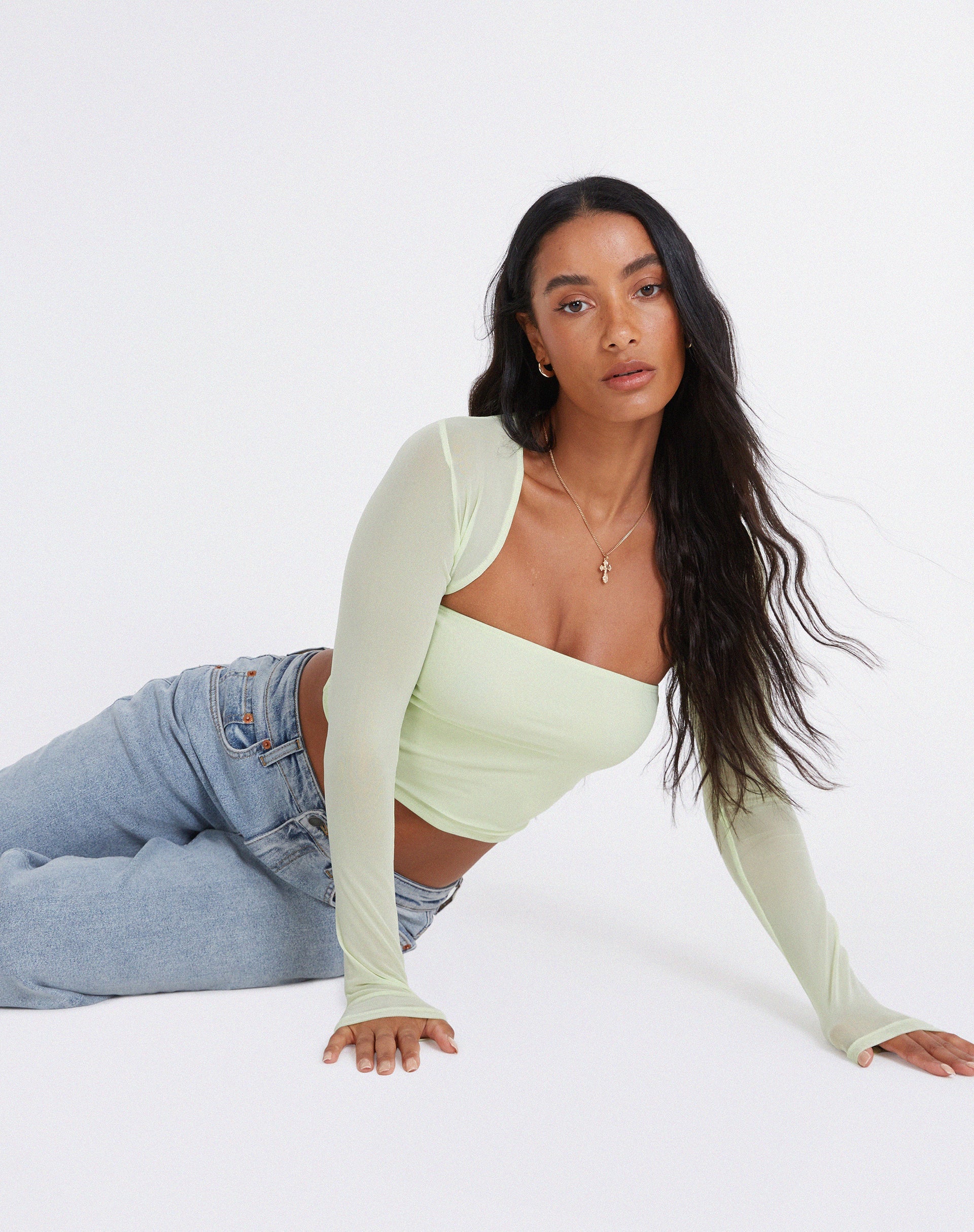 image de Kouna Crop Top in Shadow Lime