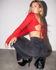 Image de Kovi Crop Top in Rib Racing Red