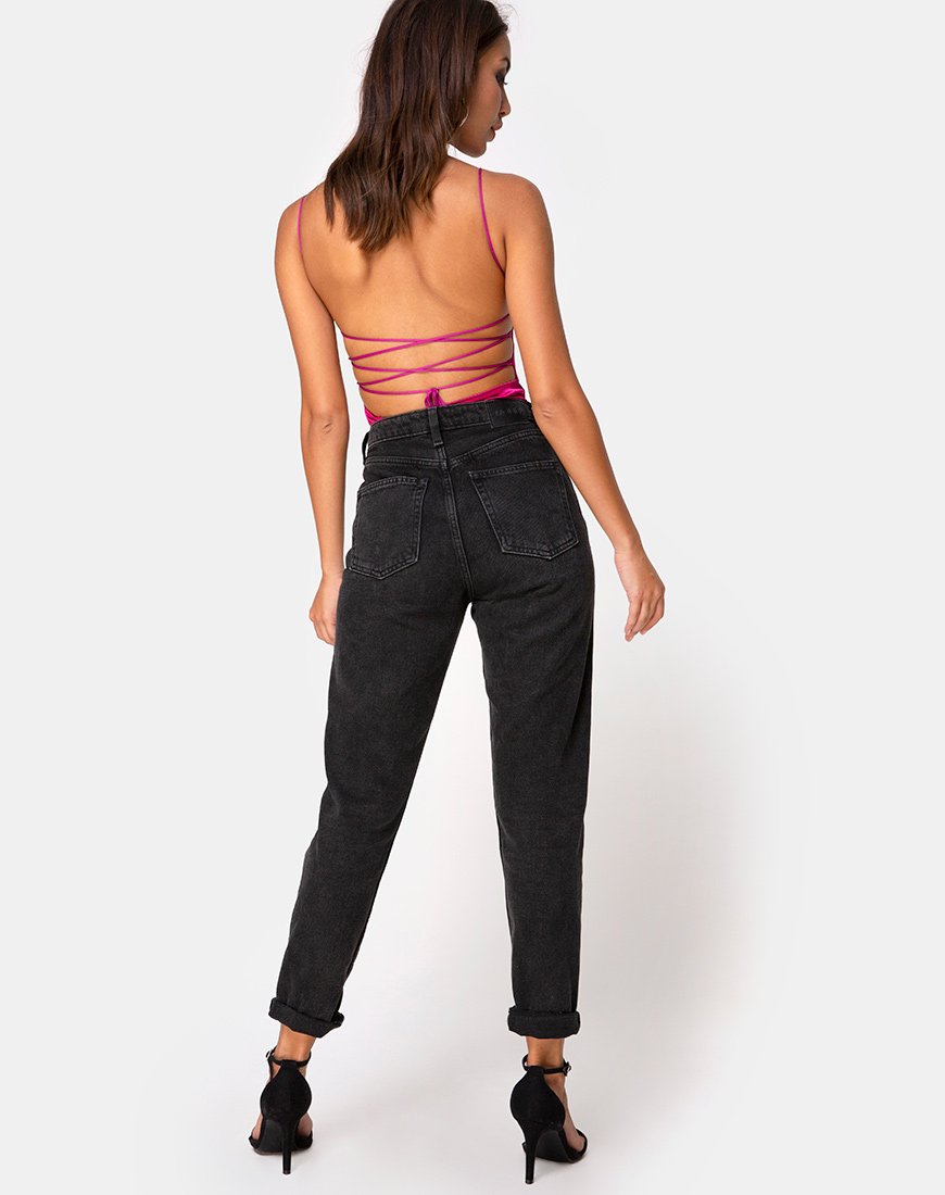 Image de Koza Bodice en satin Magenta