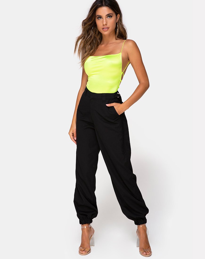 Image de Koza Bodice in Satin Neon Yellow