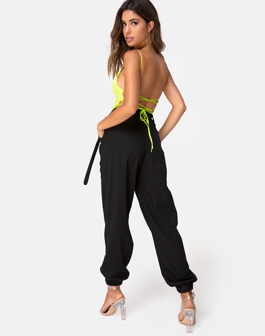 Image de Koza Bodice in Satin Neon Yellow