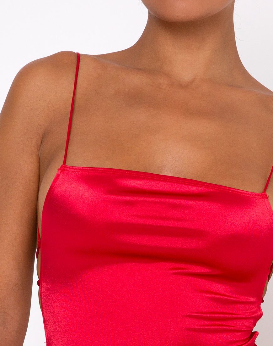 Image de la mini robe Kozue en rouge