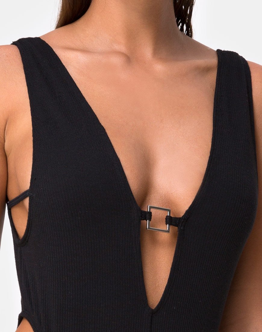 Image de Kristie Swimsuit in Black Mini Rib