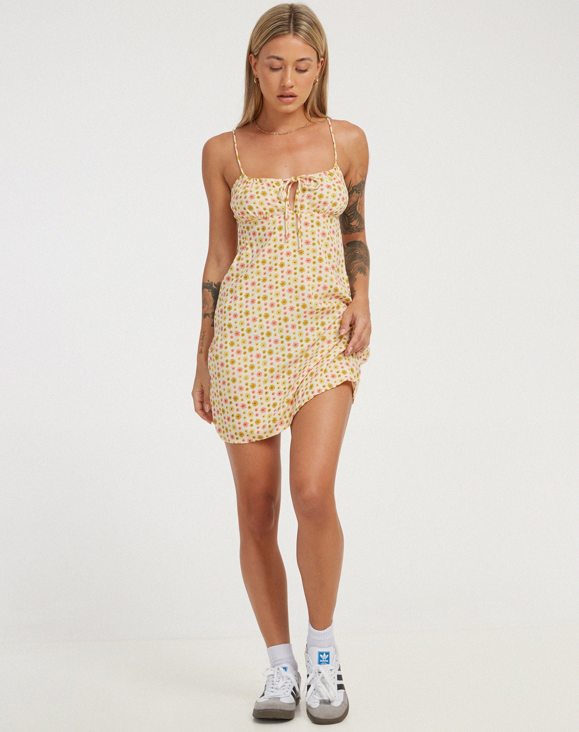 Image de Kumala Slip Dress in Daisy Chain Cream