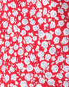 Ditsy Rose Rouge et Argent