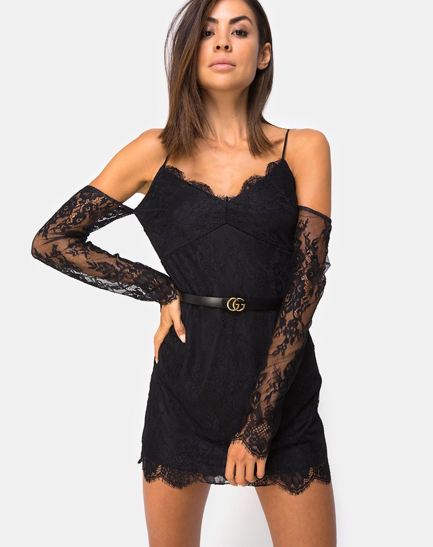 Robe Kusakina en dentelle noire