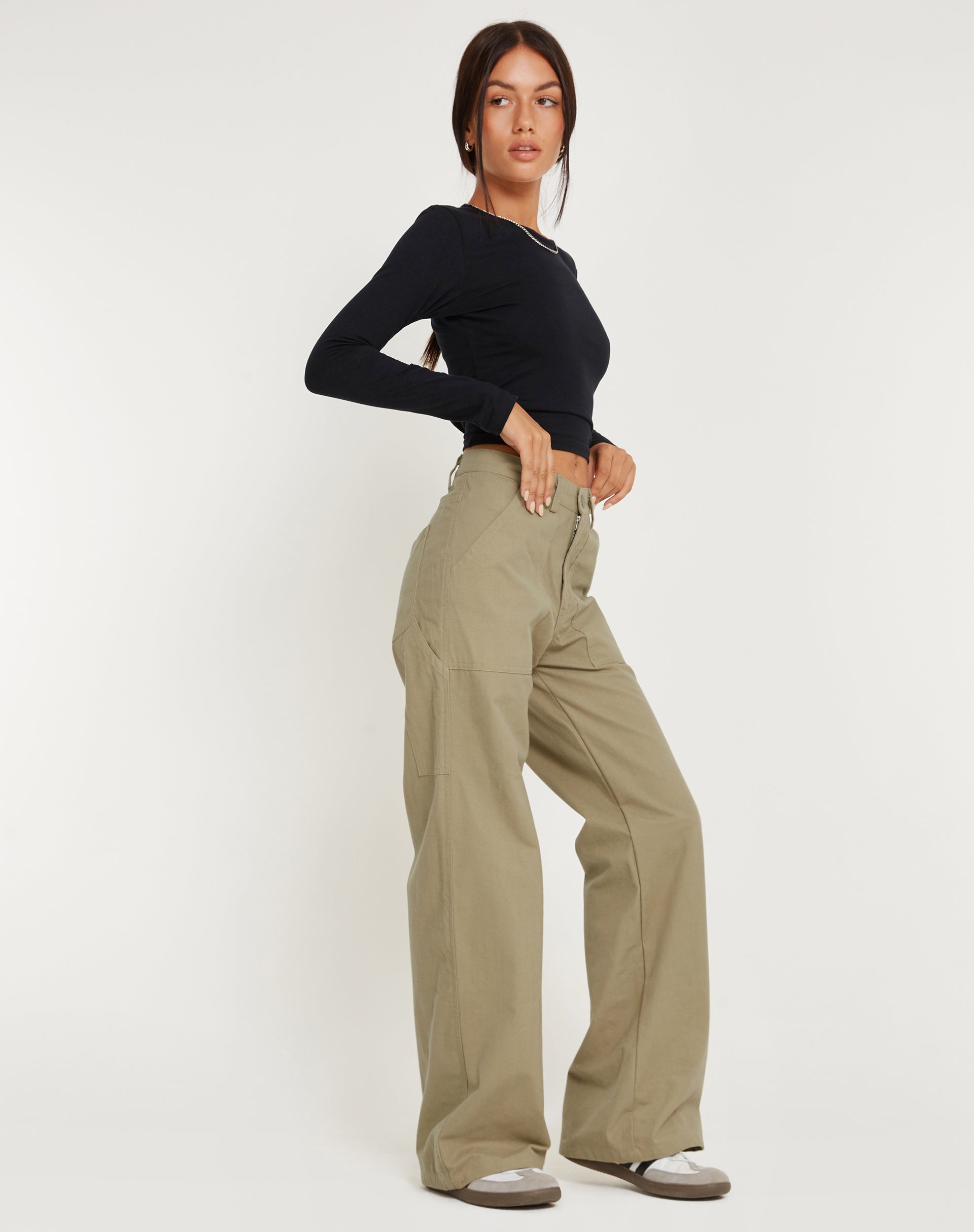 image de Kusnaedi Wide Leg Trouser in Stone
