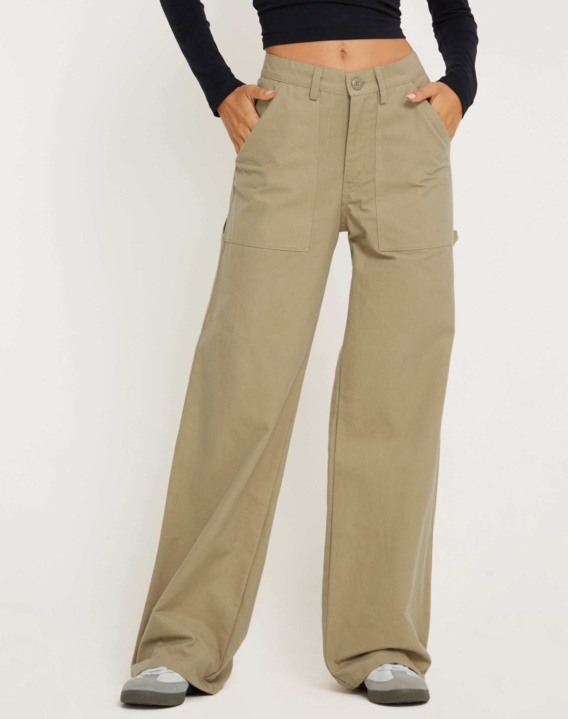 image de Kusnaedi Wide Leg Trouser in Stone
