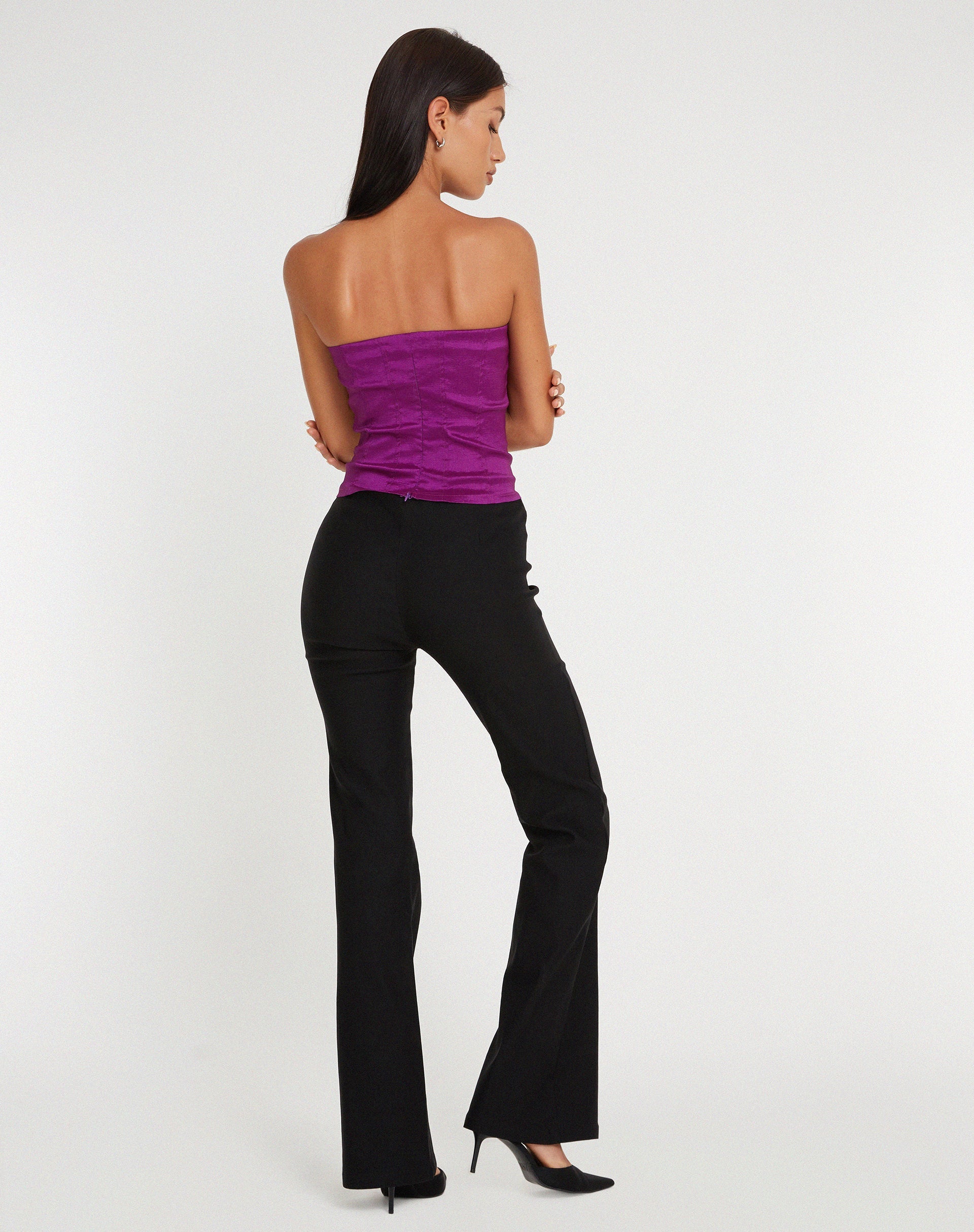 image de Kyanata Corset sans bretelles en satin violet