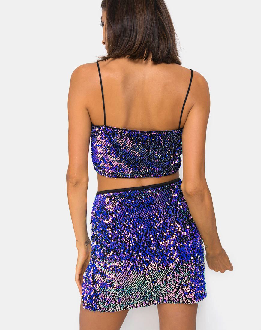 Image de Kylie Crop Top in Velvet Laser Pink
