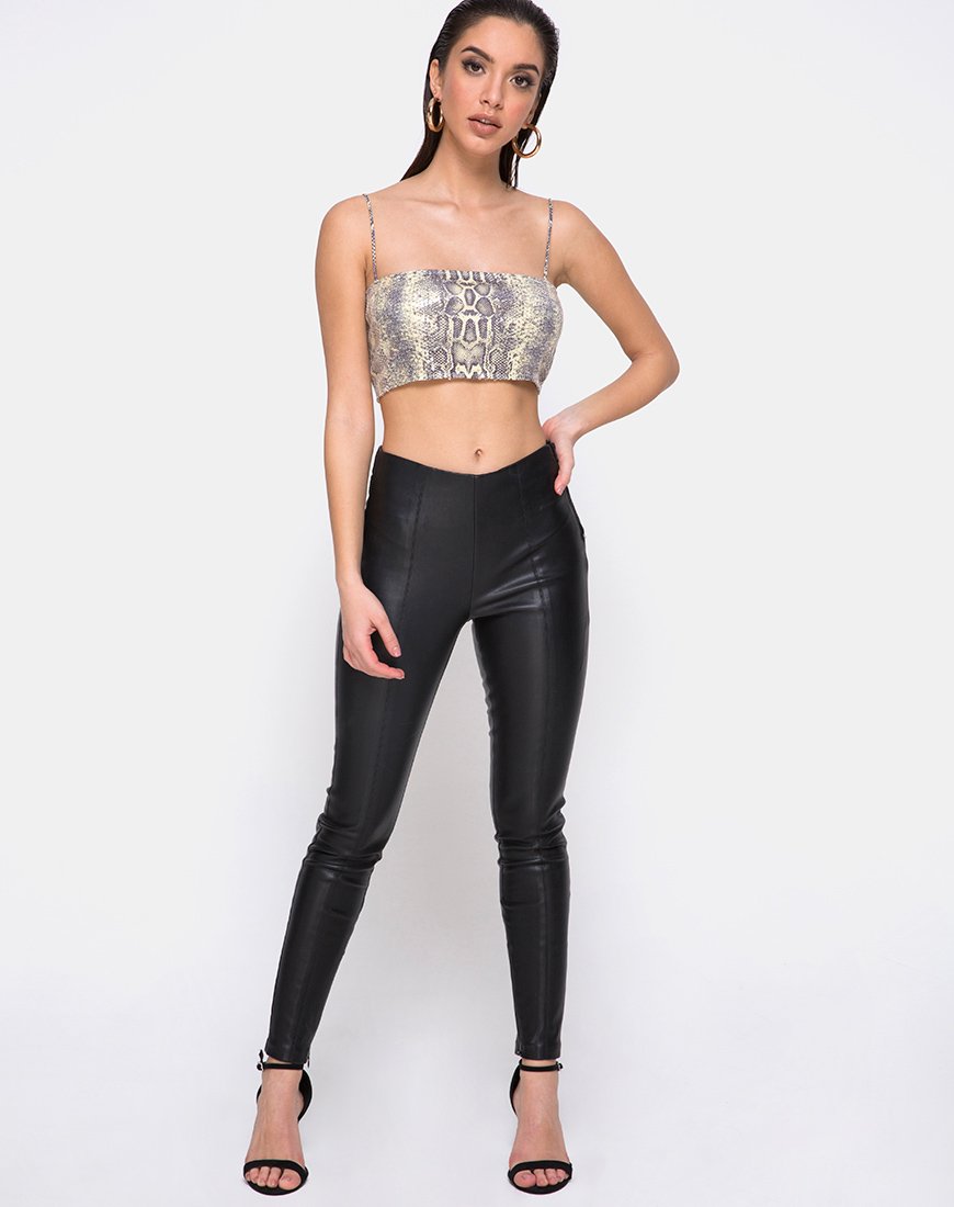 Image de Kylie Crop Top in Acid Snake Clear Sequin
