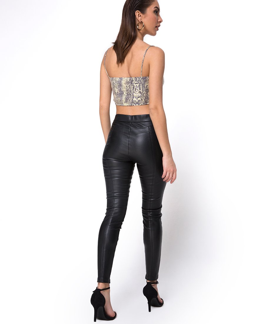 Image de Kylie Crop Top in Acid Snake Clear Sequin