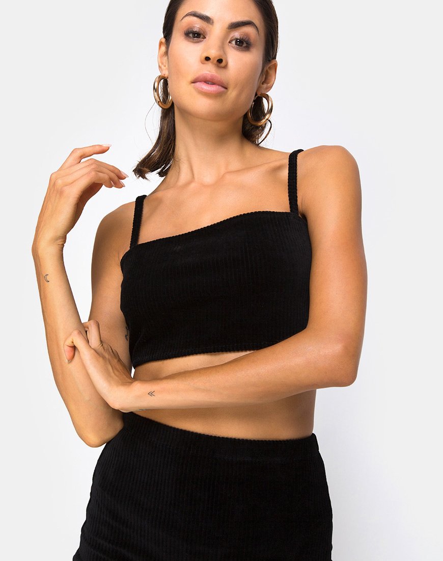 Image de Kylie Top in Velvet Rib Black