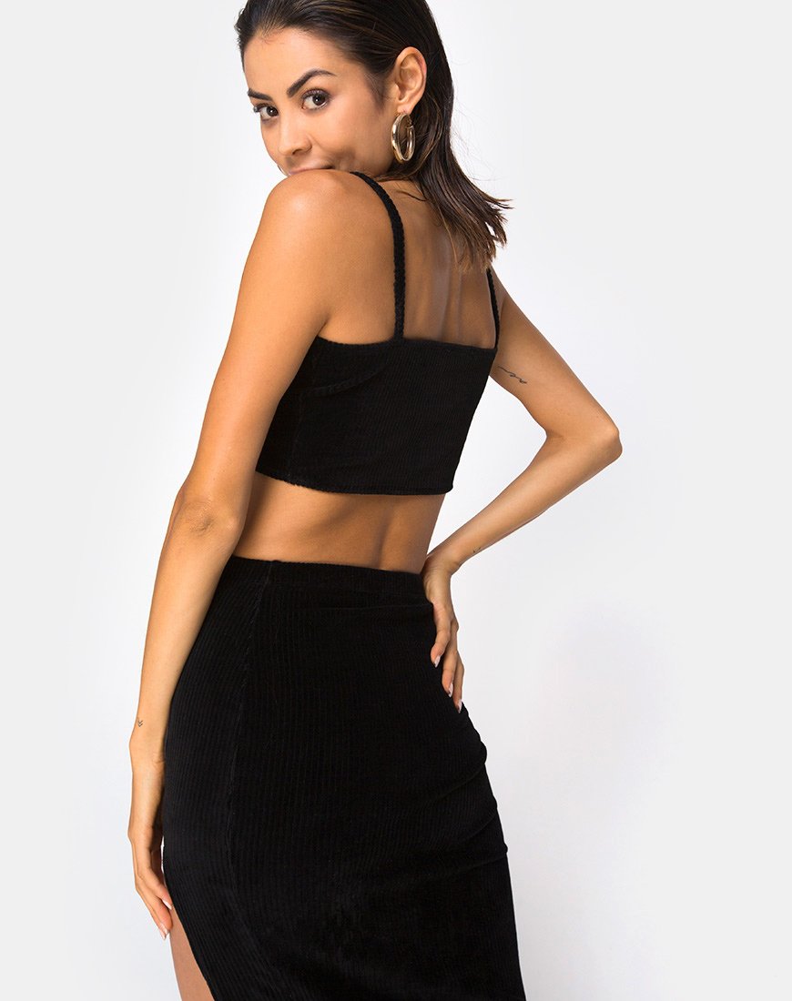 Image de Kylie Top in Velvet Rib Black