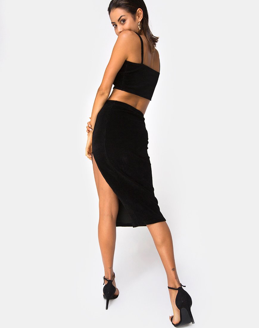 Image de Kylie Top in Velvet Rib Black