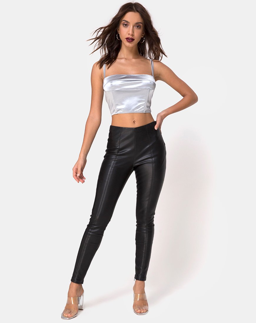 Image de Kynette Crop en Satin Ice Silver