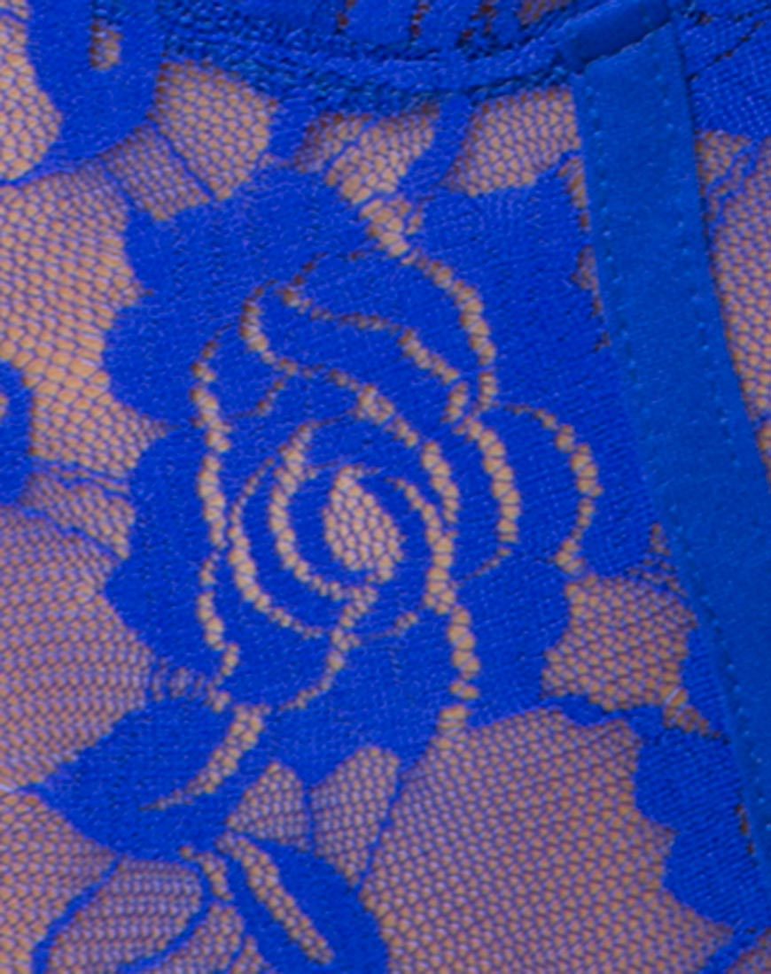 Image de Lacey Bodice in Rose Ribbon Lace Cobalt