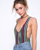 Image de Lalung Bodice Plunge en P.E Stripe