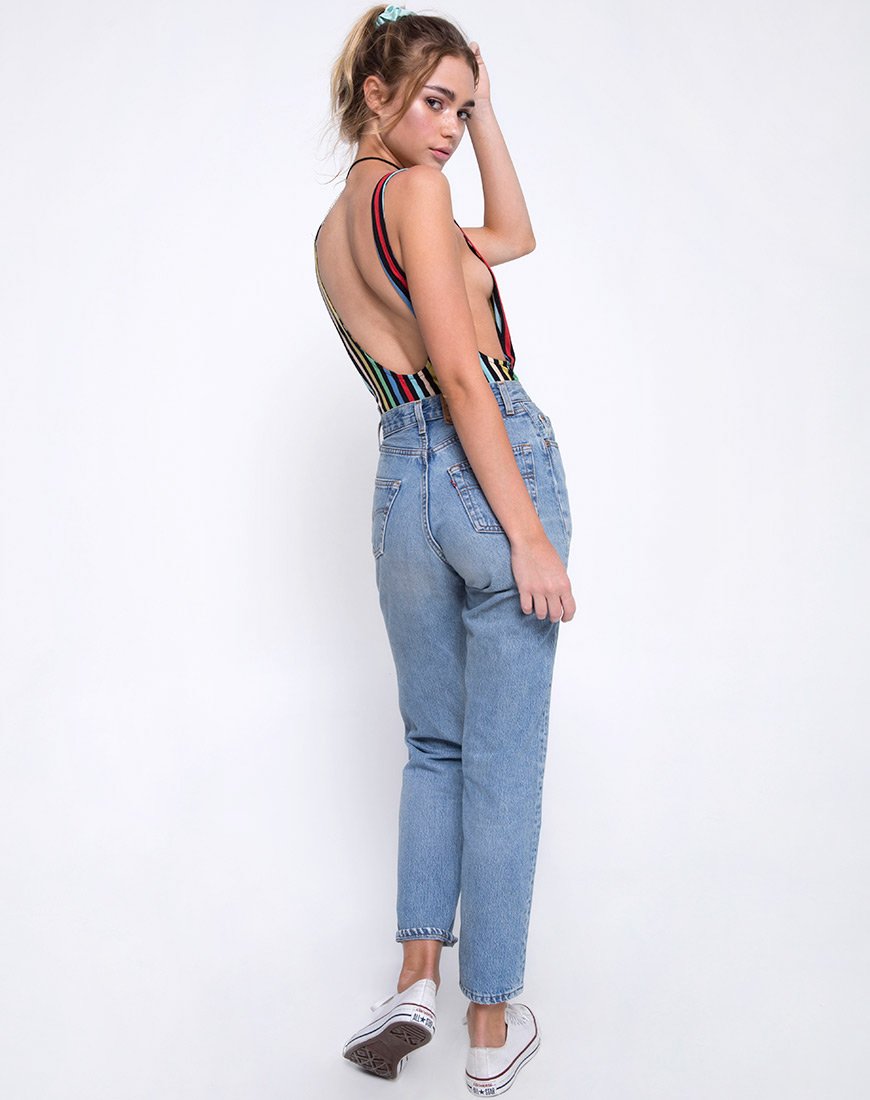 Image de Lalung Bodice Plunge en P.E Stripe