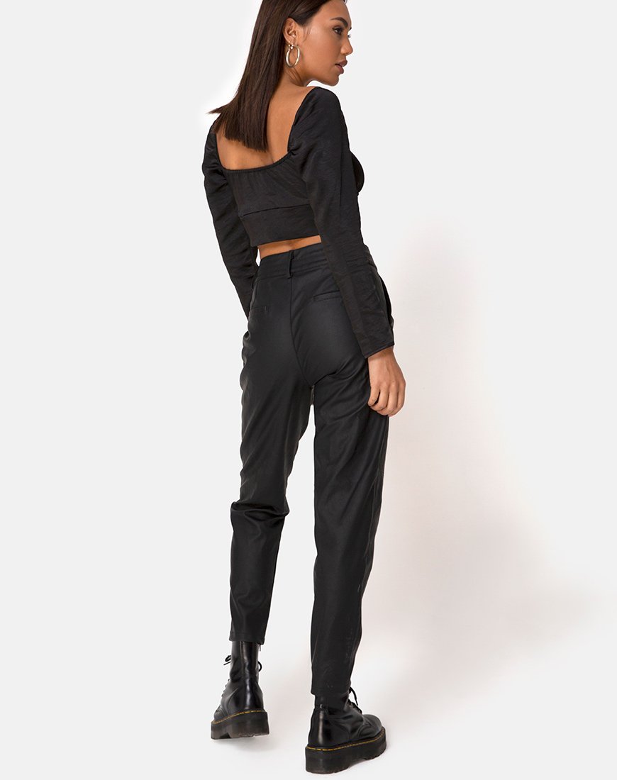 Image de Laman Crop Top in Satin Black
