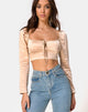 Image de Laman Crop Top in Satin Champagne