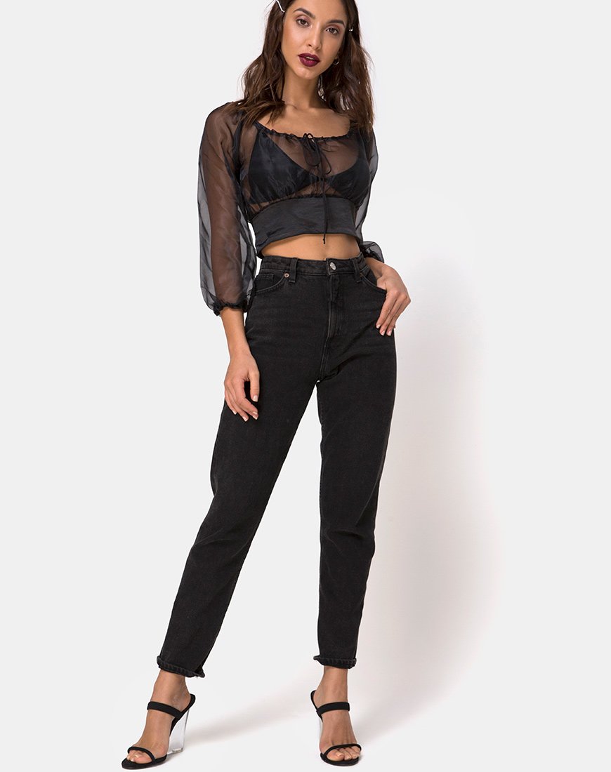 Image de Lancelle Top en noir satiné