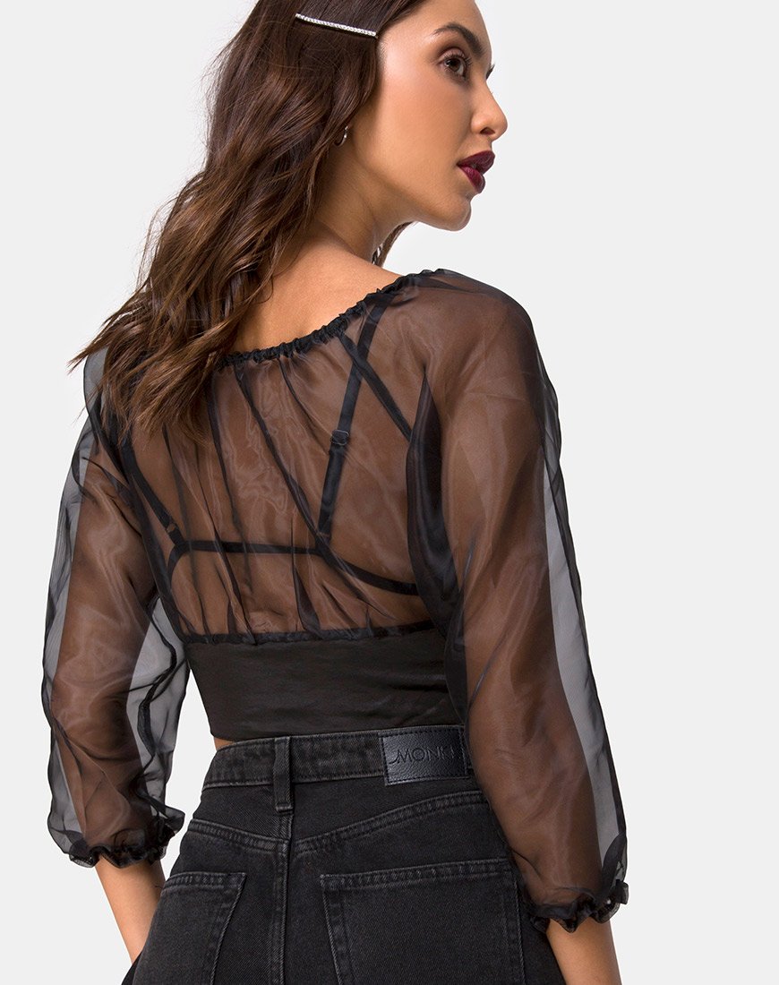 Image de Lancelle Top en noir satiné