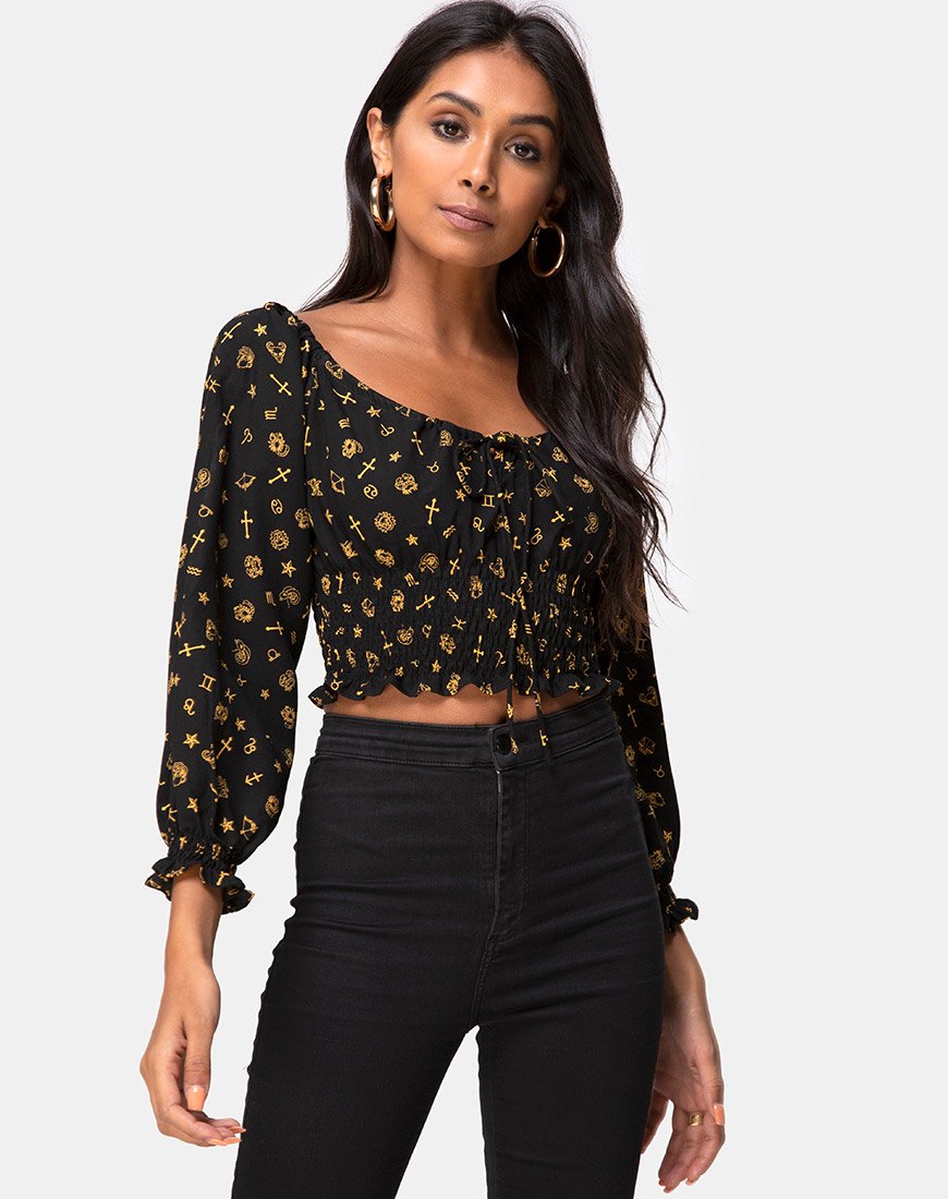 Image de Lancer Crop Top in Mini Astro Black