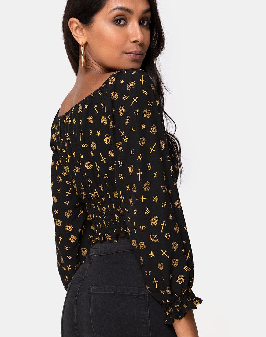 Image de Lancer Crop Top in Mini Astro Black