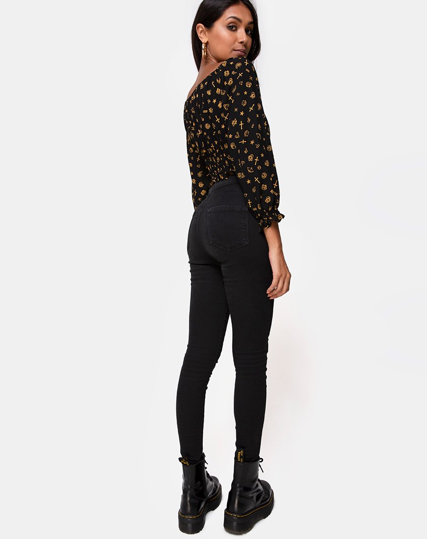 Image de Lancer Crop Top in Mini Astro Black