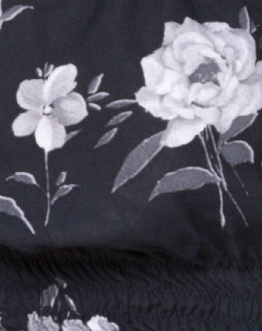 Image de Lancer Crop Top in Mono Flower Black