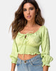 Image de Lancer Crop Top in Satin Rose Lime