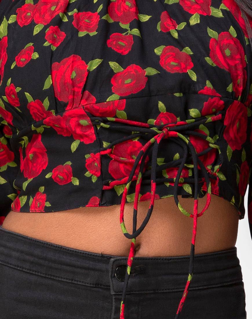 Image de Lancery Top in Roaming Rose Black