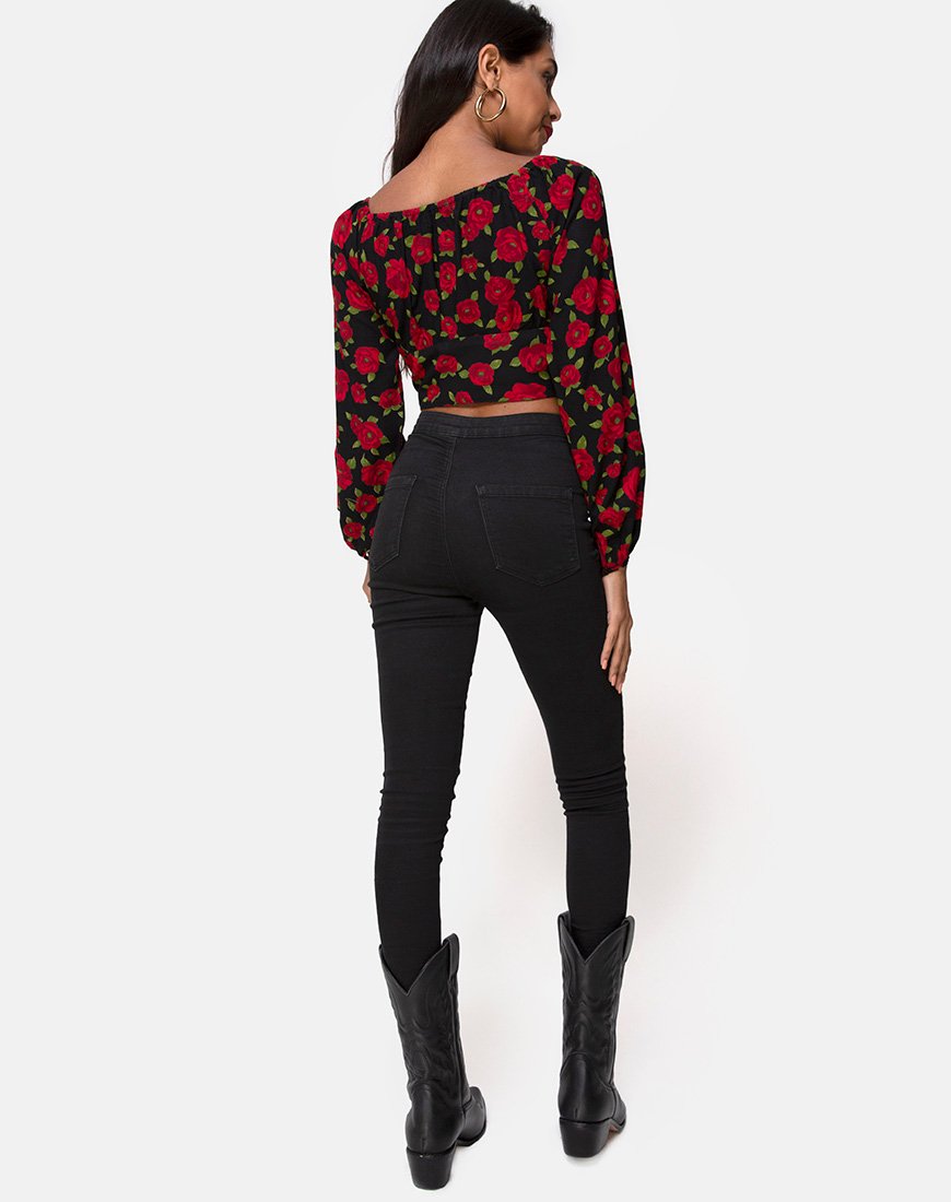 Image de Lancery Top in Roaming Rose Black