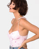 Image de Lancheti Bodice in Forget Me Not Floral Pink
