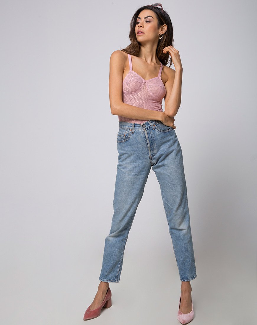 Image de Lanora Bodice en Lacey Knit Blush