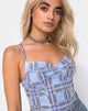 Image de Lantas Bodice in 90s Check with Clear Sequin