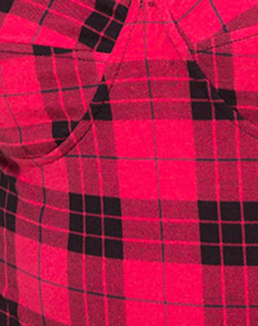 Image de Lantas Bodice in Winter Plaid Red Black