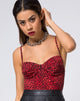 Image de Lanti Bodice in Coloured Animal Red