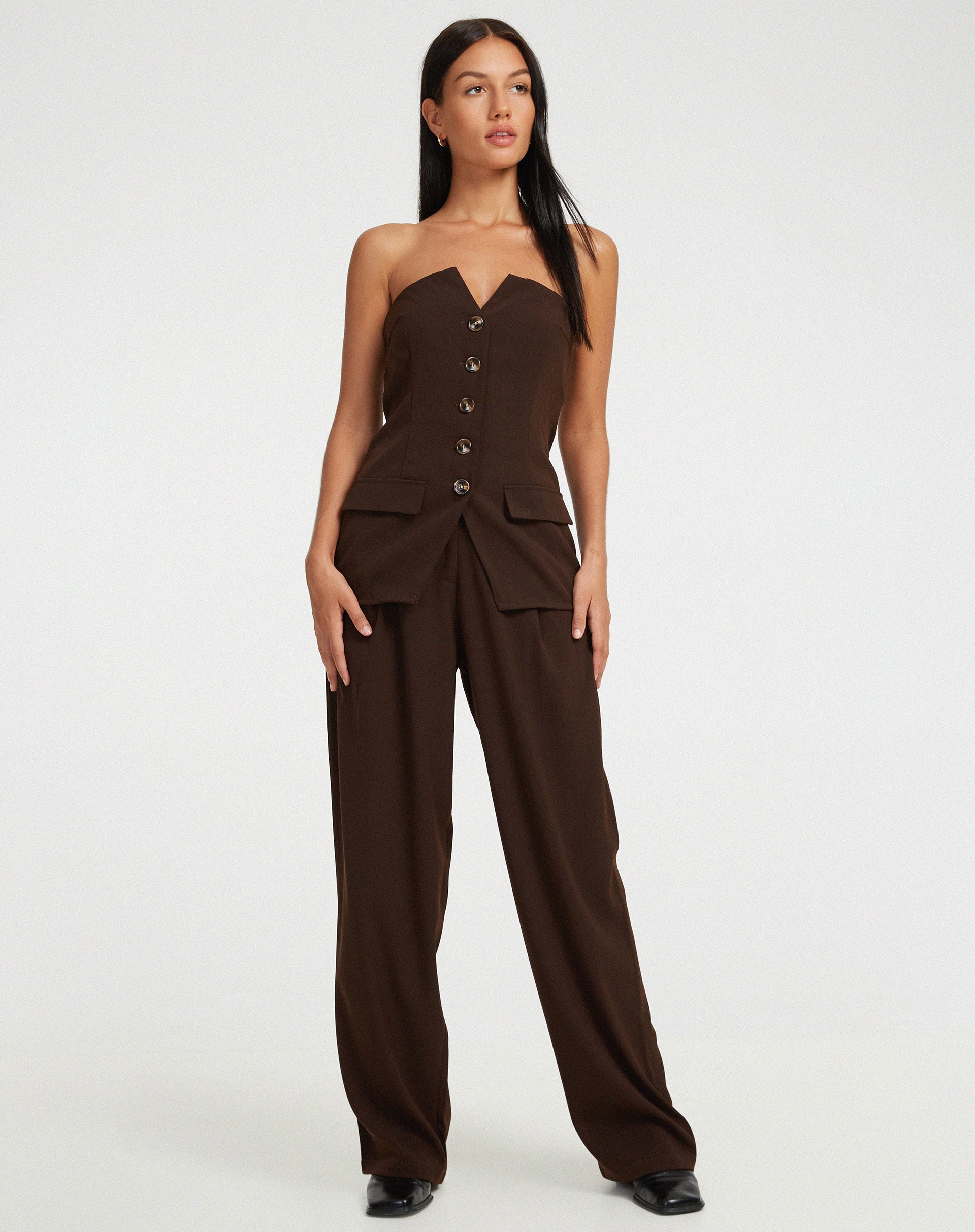 image de Lavan Corset Top in Tailoring Cappuccino