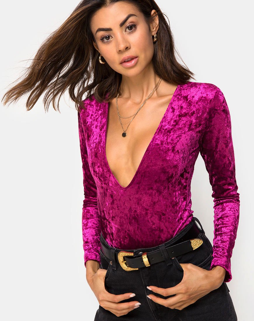 Corsage plongeant Lao en Burgundy Crush
