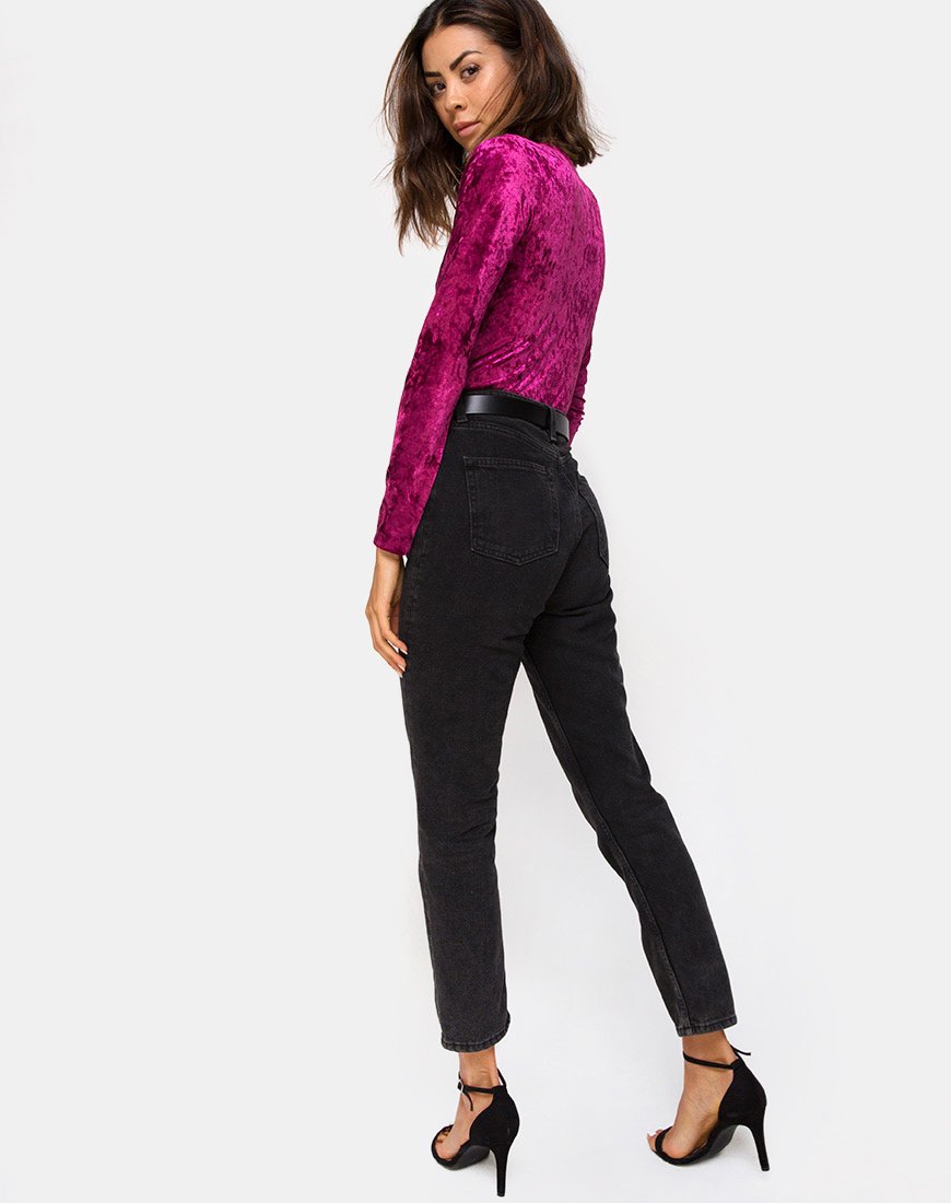 Image de Lao Bodice Plunge en Burgundy Crush