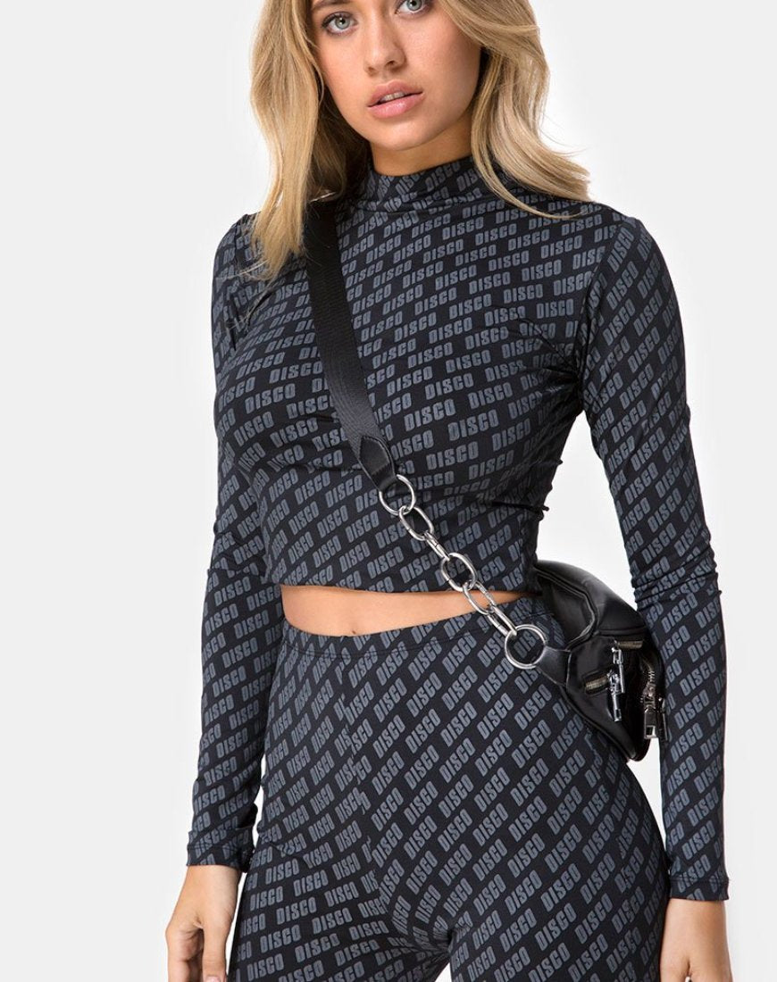 Image de Lara Crop Top in Diagonal Disco Silver