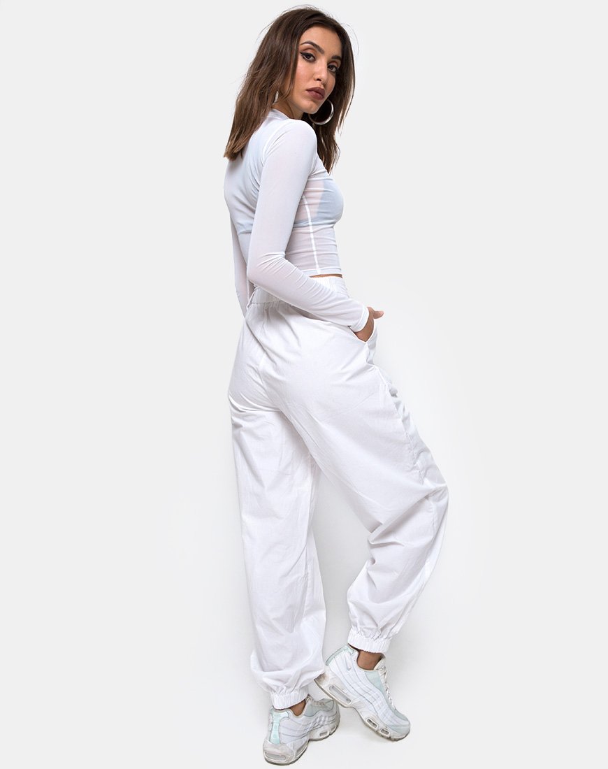 Image de Rhala Crop Top in White Net