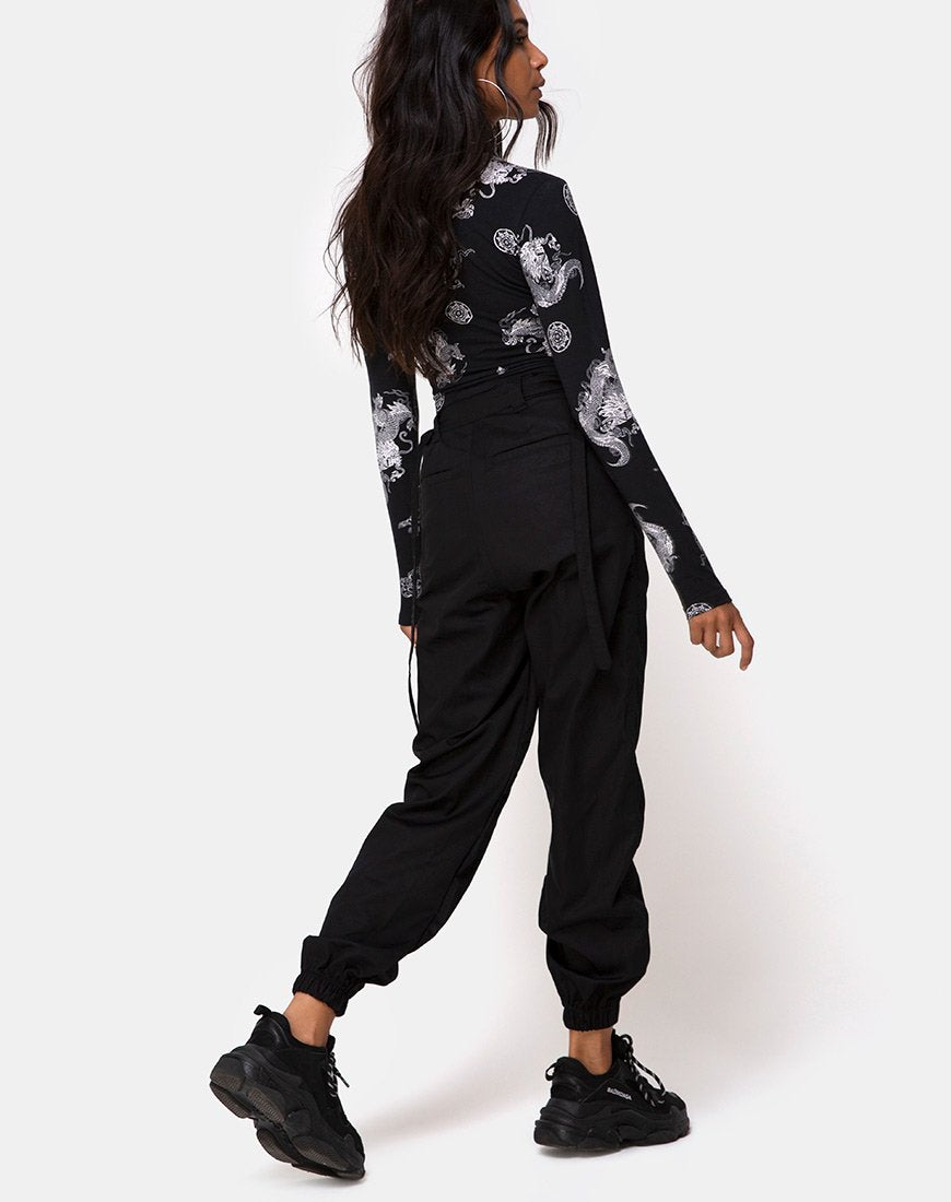 Image de Lara Crop Top in Black Dragon