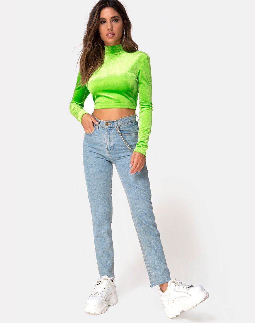 Image de Lara Crop top in Velvet Lime
