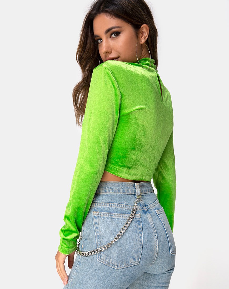 Image de Lara Crop top in Velvet Lime