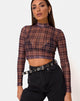 Image de Lara Crop Top in Net Checking Out Brown