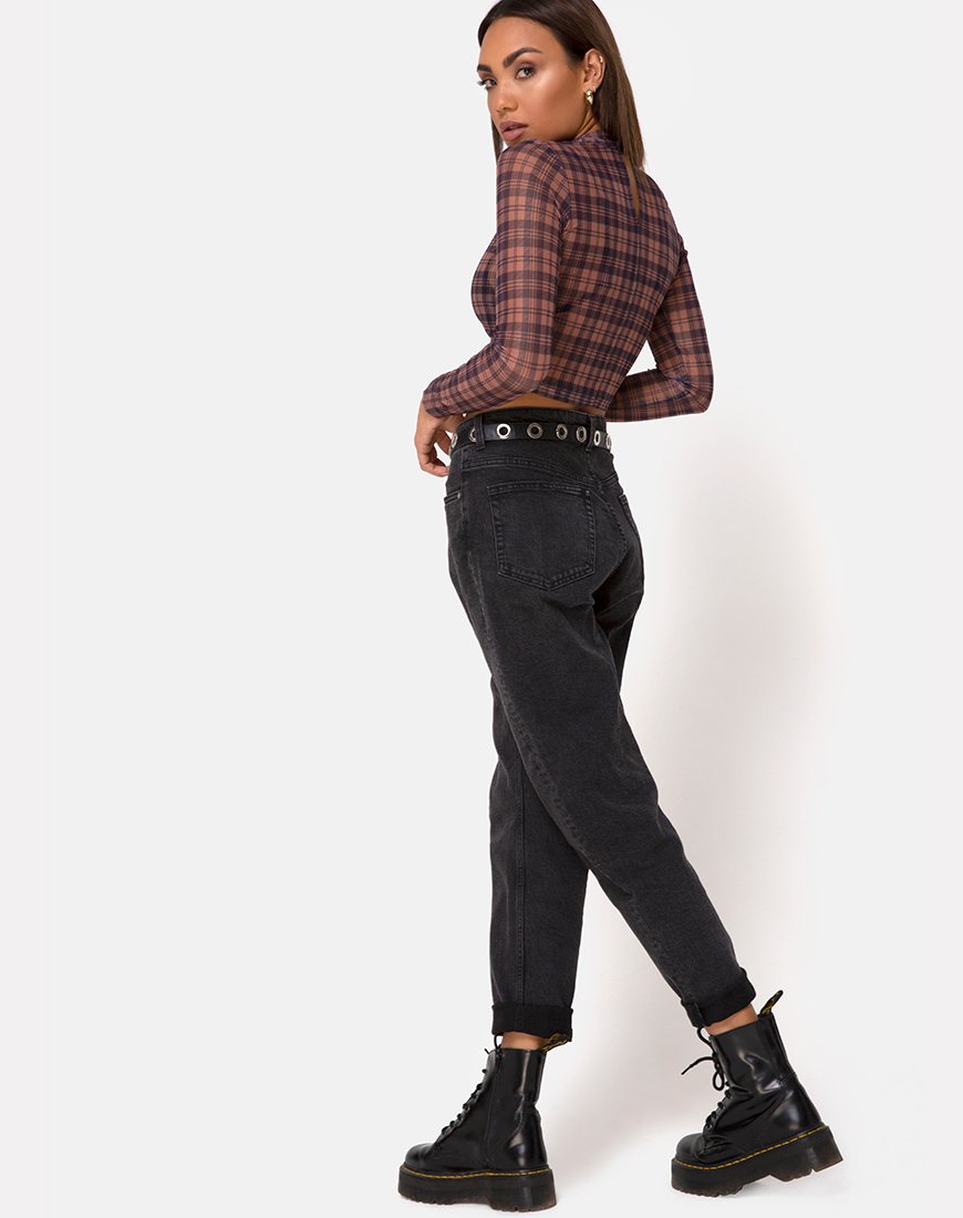 Image de Lara Crop Top in Net Checking Out Brown