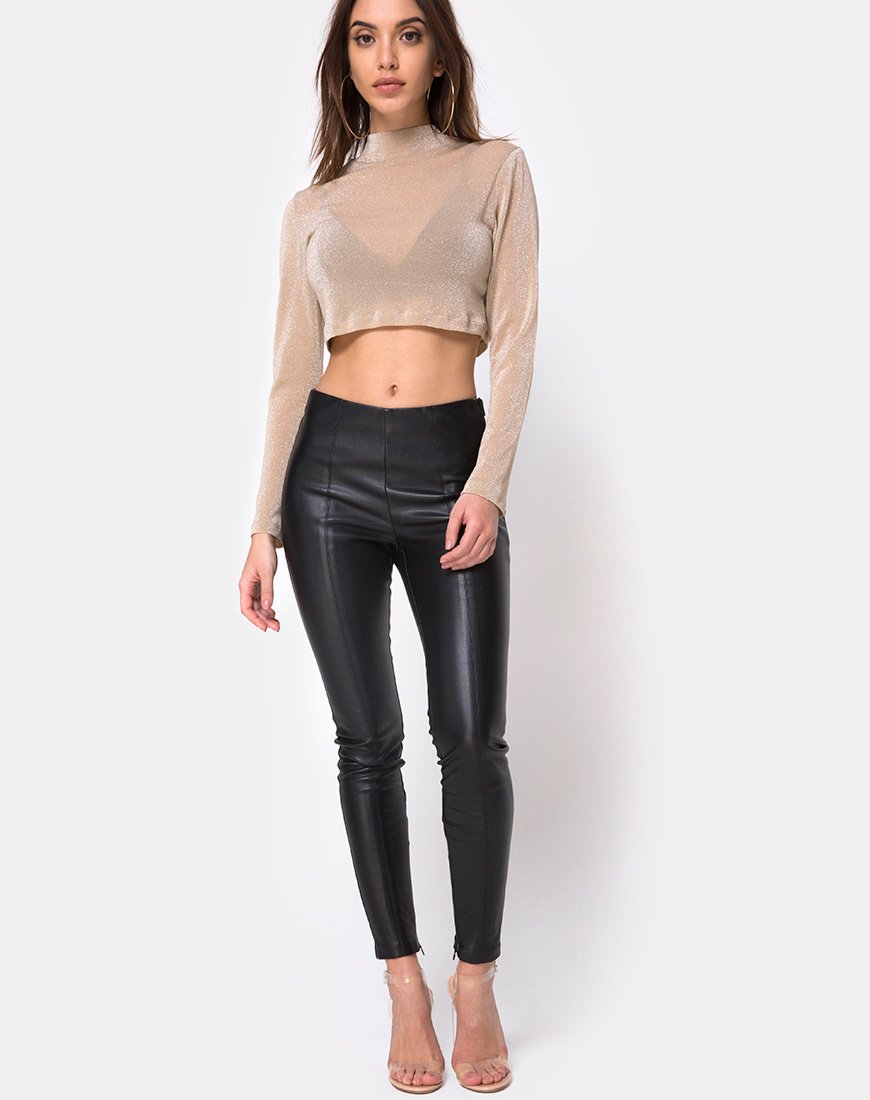 Image de Lara Crop Top in Net Tan